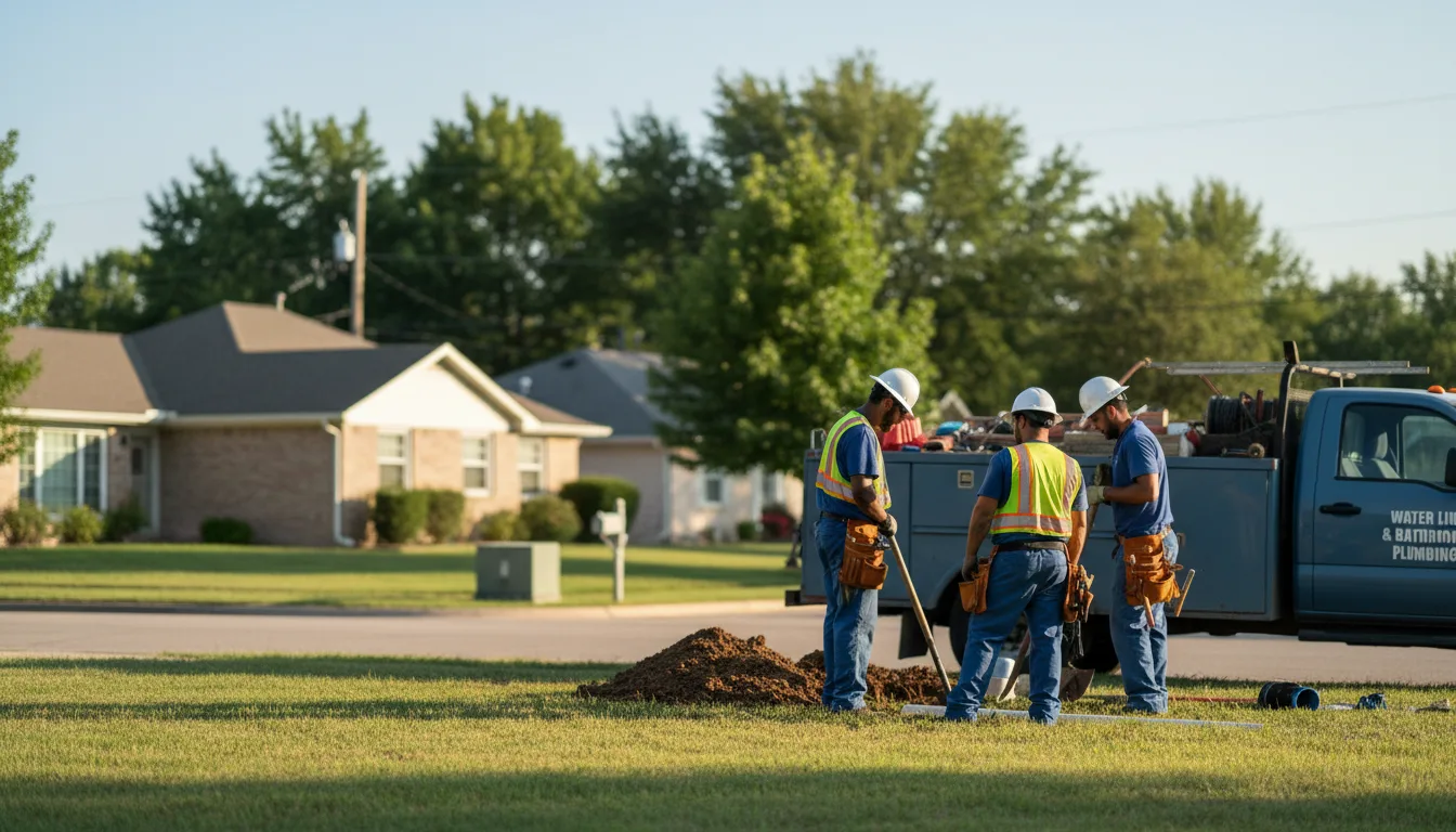 Residential water line and bathroom plumbing service in Lebanon, CT
